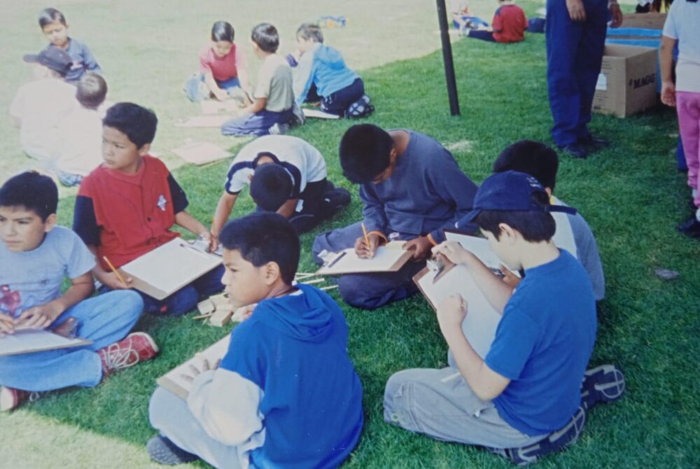 pintando niños
