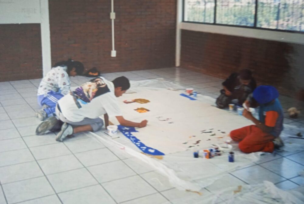 pintando niños